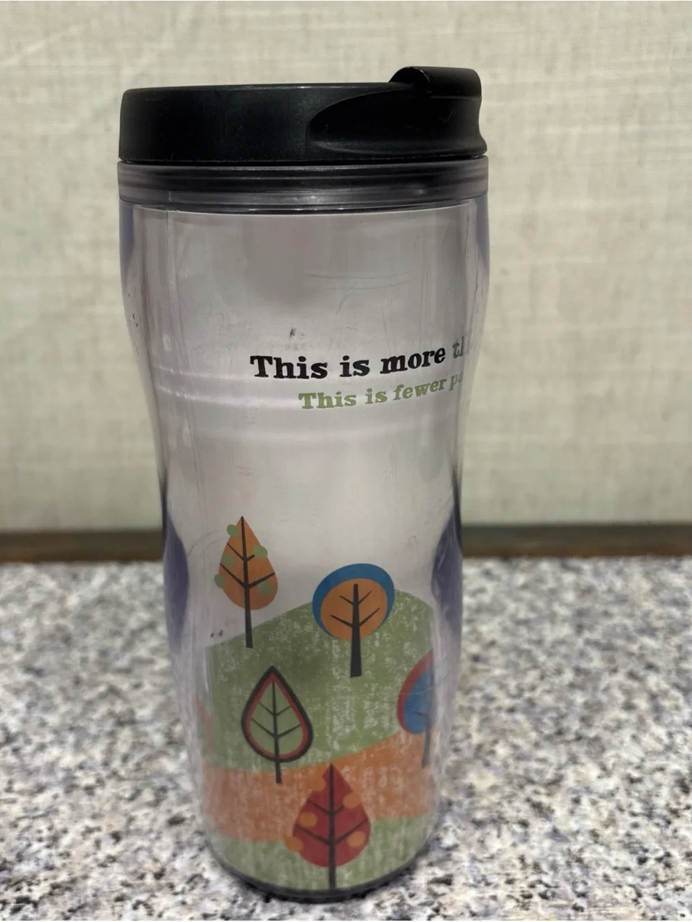 Starbucks 16 oz plastic Tumbler This is more than coffee 2009 Coffee Tea Drink